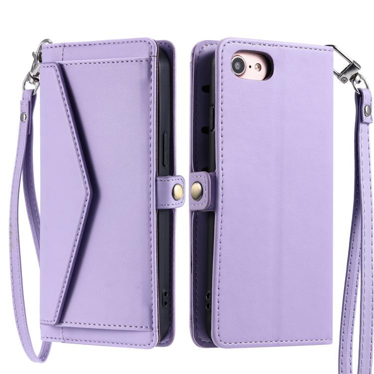 Wallet Multi-card Slot Leather Phone Case with Lanyard