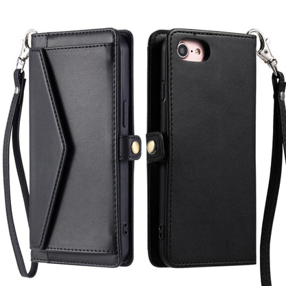 Wallet Multi-card Slot Leather Phone Case with Lanyard