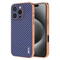 AZNS Electroplated Edge Carbon Fiber Texture Phone Case, For iPhone 17e / 16e, For iPhone 17 Pro Max, For iPhone 17 Pro, For iPhone 17, For iPhone Air, For iPhone 16 Pro Max