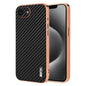 AZNS Electroplated Edge Carbon Fiber Texture Phone Case, For iPhone 18 Pro, For iPhone 18 Pro Max, For iPhone 17e / 16e, For iPhone 17 Pro Max, For iPhone 17 Pro, For iPhone 17