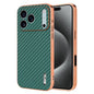 AZNS Electroplated Edge Carbon Fiber Texture Phone Case, For iPhone 18 Pro, For iPhone 18 Pro Max, For iPhone 17e / 16e, For iPhone 17 Pro Max, For iPhone 17 Pro, For iPhone 17