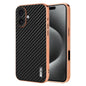 AZNS Electroplated Edge Carbon Fiber Texture Phone Case, For iPhone 18 Pro, For iPhone 18 Pro Max, For iPhone 17e / 16e, For iPhone 17 Pro Max, For iPhone 17 Pro, For iPhone 17