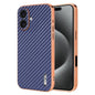 AZNS Electroplated Edge Carbon Fiber Texture Phone Case, For iPhone 18 Pro, For iPhone 18 Pro Max, For iPhone 17e / 16e, For iPhone 17 Pro Max, For iPhone 17 Pro, For iPhone 17