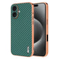 AZNS Electroplated Edge Carbon Fiber Texture Phone Case, For iPhone 18 Pro, For iPhone 18 Pro Max, For iPhone 17e / 16e, For iPhone 17 Pro Max, For iPhone 17 Pro, For iPhone 17