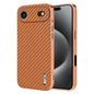 AZNS Electroplated Edge Carbon Fiber Texture Phone Case, For iPhone 17e / 16e, For iPhone 17 Pro Max, For iPhone 17 Pro, For iPhone 17, For iPhone Air, For iPhone 16 Pro Max
