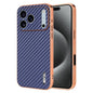 AZNS Electroplated Edge Carbon Fiber Texture Phone Case, For iPhone 18 Pro, For iPhone 18 Pro Max, For iPhone 17e / 16e, For iPhone 17 Pro Max, For iPhone 17 Pro, For iPhone 17
