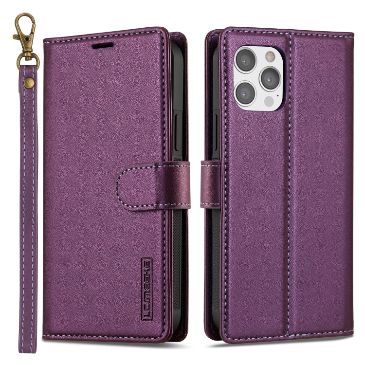 LC.IMEEKE L2 Series Detachable Magsafe PU Phone Case with Lanyard, For iPhone 14 Plus, For iPhone 14, For iPhone 14 Pro, For iPhone 14 Pro Max