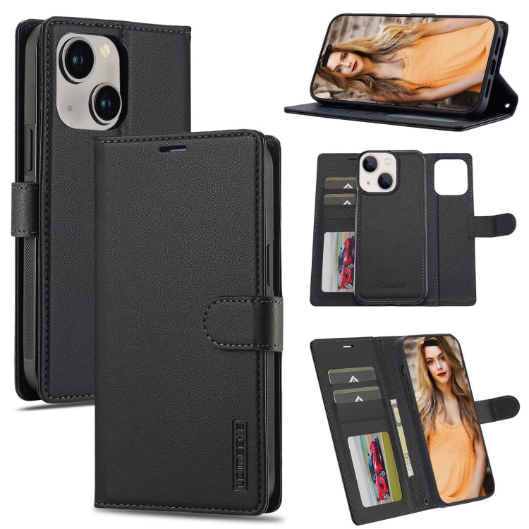 LC.IMEEKE L2 Series Detachable Magsafe PU Phone Case with Lanyard, For iPhone 14 Plus, For iPhone 14, For iPhone 14 Pro, For iPhone 14 Pro Max