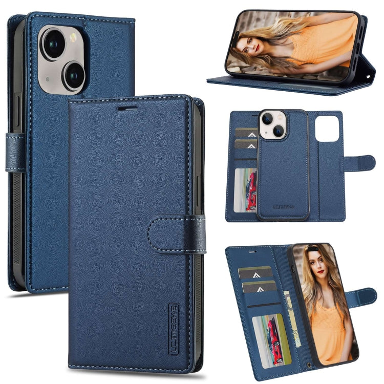 LC.IMEEKE L2 Series Detachable Magsafe PU Phone Case with Lanyard, For iPhone 14 Plus, For iPhone 14, For iPhone 14 Pro, For iPhone 14 Pro Max