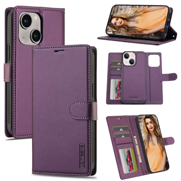 LC.IMEEKE L2 Series Detachable Magsafe PU Phone Case with Lanyard, For iPhone 14 Plus, For iPhone 14, For iPhone 14 Pro, For iPhone 14 Pro Max