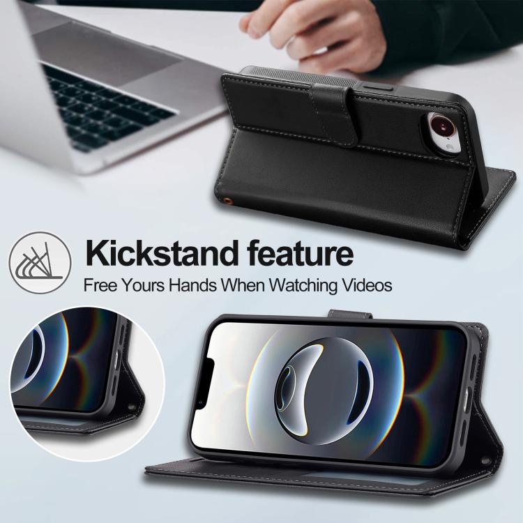 LC.IMEEKE L2 Series Detachable Magsafe PU Phone Case with Lanyard, For iPhone 16e / 17e, For iPhone 17 Pro Max, For iPhone 17 Pro, For iPhone Air