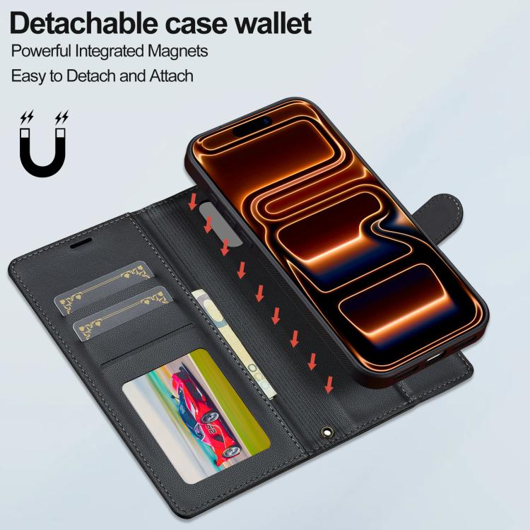 LC.IMEEKE L2 Series Detachable Magsafe PU Phone Case with Lanyard