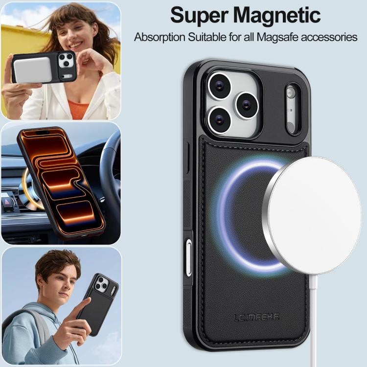 LC.IMEEKE L2 Series Detachable Magsafe PU Phone Case with Lanyard