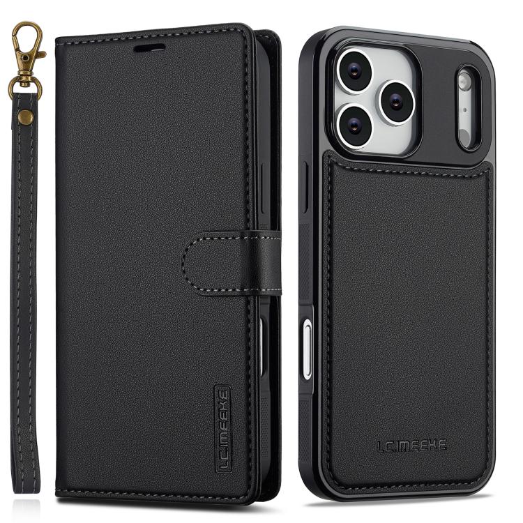 LC.IMEEKE L2 Series Detachable Magsafe PU Phone Case with Lanyard, For iPhone 16e / 17e, For iPhone 17 Pro Max, For iPhone 17 Pro, For iPhone Air