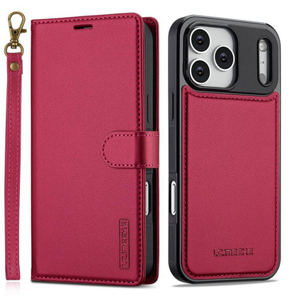 LC.IMEEKE L2 Series Detachable Magsafe PU Phone Case with Lanyard, For iPhone 16e / 17e, For iPhone 17 Pro Max, For iPhone 17 Pro, For iPhone Air