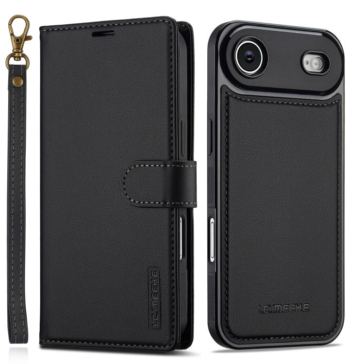 LC.IMEEKE L2 Series Detachable Magsafe PU Phone Case with Lanyard, For iPhone 16e / 17e, For iPhone 17 Pro Max, For iPhone 17 Pro, For iPhone Air
