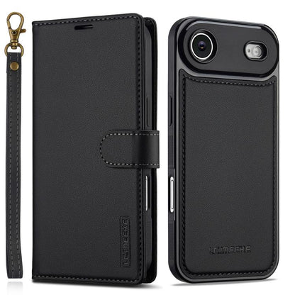 LC.IMEEKE L2 Series Detachable Magsafe PU Phone Case with Lanyard, For iPhone 16e / 17e, For iPhone 17 Pro Max, For iPhone 17 Pro, For iPhone Air