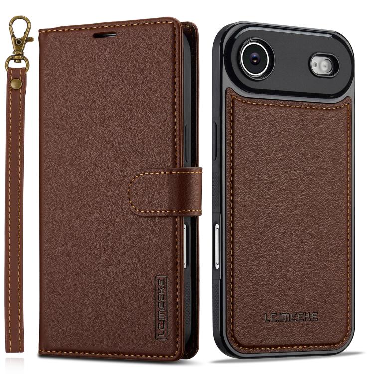 LC.IMEEKE L2 Series Detachable Magsafe PU Phone Case with Lanyard, For iPhone 16e / 17e, For iPhone 17 Pro Max, For iPhone 17 Pro, For iPhone Air