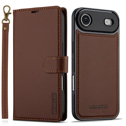LC.IMEEKE L2 Series Detachable Magsafe PU Phone Case with Lanyard, For iPhone 16e / 17e, For iPhone 17 Pro Max, For iPhone 17 Pro, For iPhone Air