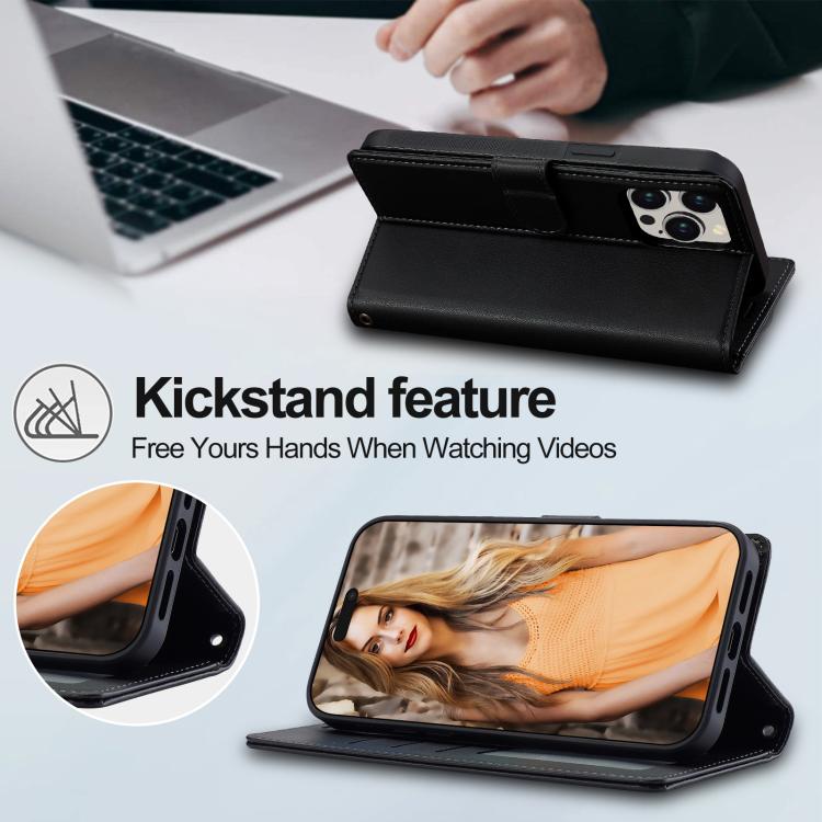 LC.IMEEKE L2 Series Detachable Magsafe PU Phone Case with Lanyard