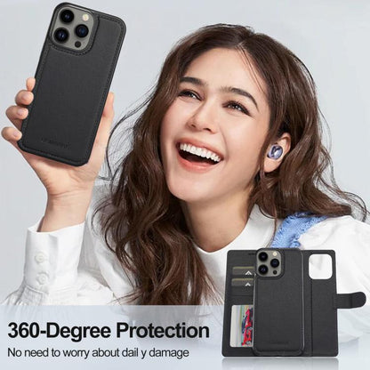 LC.IMEEKE L2 Series Detachable Magsafe PU Phone Case with Lanyard