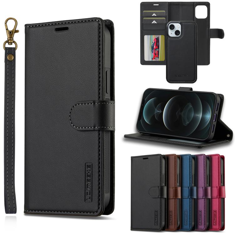 LC.IMEEKE L2 Series Detachable Magsafe PU Phone Case with Lanyard, For iPhone 14 Plus, For iPhone 14, For iPhone 14 Pro, For iPhone 14 Pro Max