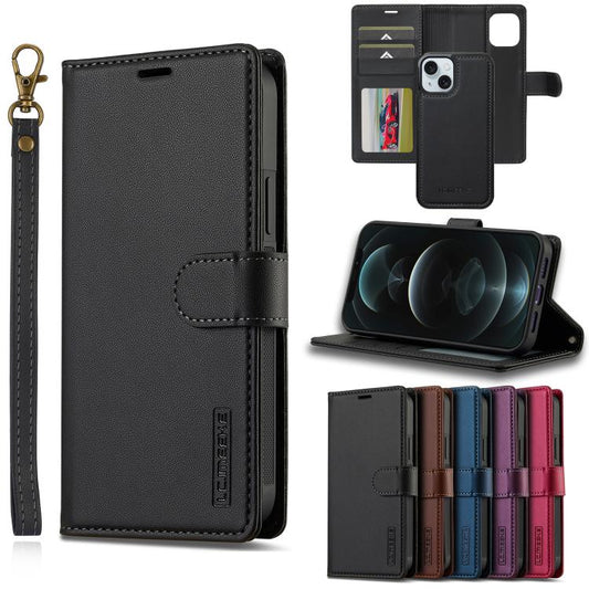LC.IMEEKE L2 Series Detachable Magsafe PU Phone Case with Lanyard, For iPhone 14 Plus, For iPhone 14, For iPhone 14 Pro, For iPhone 14 Pro Max