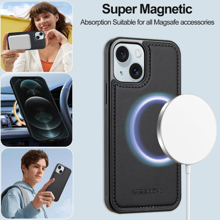 LC.IMEEKE L2 Series Detachable Magsafe PU Phone Case with Lanyard, For iPhone 14 Plus, For iPhone 14, For iPhone 14 Pro, For iPhone 14 Pro Max
