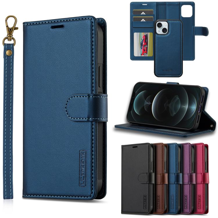 LC.IMEEKE L2 Series Detachable Magsafe PU Phone Case with Lanyard, For iPhone 14 Plus, For iPhone 14, For iPhone 14 Pro, For iPhone 14 Pro Max