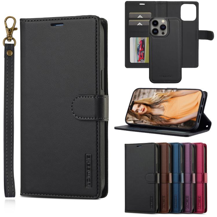 LC.IMEEKE L2 Series Detachable Magsafe PU Phone Case with Lanyard, For iPhone 14 Plus, For iPhone 14, For iPhone 14 Pro, For iPhone 14 Pro Max