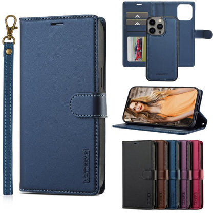 LC.IMEEKE L2 Series Detachable Magsafe PU Phone Case with Lanyard, For iPhone 14 Plus, For iPhone 14, For iPhone 14 Pro, For iPhone 14 Pro Max