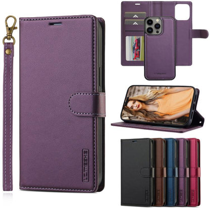 LC.IMEEKE L2 Series Detachable Magsafe PU Phone Case with Lanyard, For iPhone 14 Plus, For iPhone 14, For iPhone 14 Pro, For iPhone 14 Pro Max