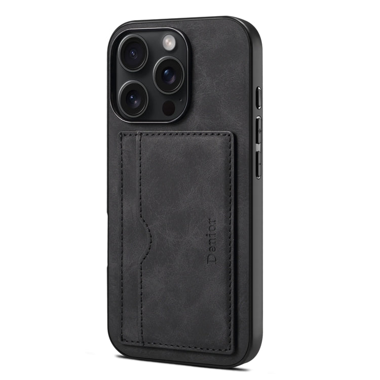 Denior D08 PU Single Card Slot Holder Phone Case, For iPhone 17e / 16e, For iPhone 17 Pro Max, For iPhone 17 Pro, For iPhone 17, For iPhone Air, For iPhone 16 Pro Max, For iPhone 16 Pro, For iPhone 16 Plus