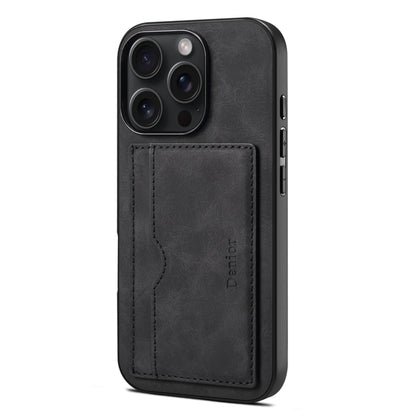 Denior D08 PU Single Card Slot Holder Phone Case, For iPhone 18 Pro / 17 Pro, For iPhone 18 Pro Max / 17 Pro Max, For iPhone 17e / 16e, For iPhone 17, For iPhone Air, For iPhone 16 Pro Max, For iPhone 16 Pro, For iPhone 16 Plus