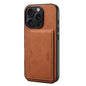 Denior D08 PU Single Card Slot Holder Phone Case, For iPhone 18 Pro / 17 Pro, For iPhone 18 Pro Max / 17 Pro Max, For iPhone 17e / 16e, For iPhone 17, For iPhone Air, For iPhone 16 Pro Max, For iPhone 16 Pro, For iPhone 16 Plus
