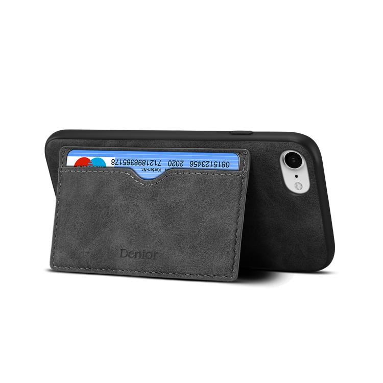 Denior D08 PU Single Card Slot Holder Phone Case, For iPhone 17e / 16e, For iPhone 17 Pro Max, For iPhone 17 Pro, For iPhone 17, For iPhone Air, For iPhone 16 Pro Max, For iPhone 16 Pro, For iPhone 16 Plus