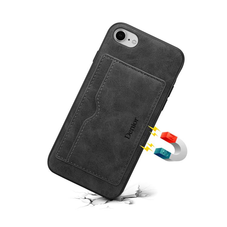 Denior D08 PU Single Card Slot Holder Phone Case, For iPhone 17e / 16e, For iPhone 17 Pro Max, For iPhone 17 Pro, For iPhone 17, For iPhone Air, For iPhone 16 Pro Max, For iPhone 16 Pro, For iPhone 16 Plus
