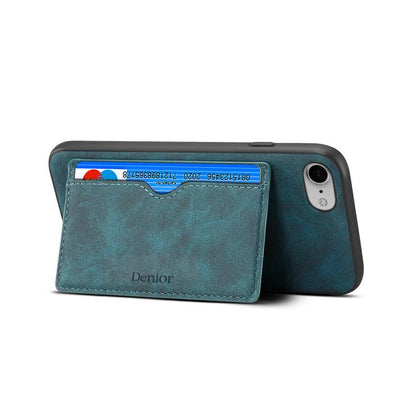 Denior D08 PU Single Card Slot Holder Phone Case, For iPhone 17e / 16e, For iPhone 17 Pro Max, For iPhone 17 Pro, For iPhone 17, For iPhone Air, For iPhone 16 Pro Max, For iPhone 16 Pro, For iPhone 16 Plus