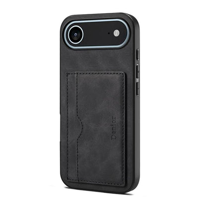 Denior D08 PU Single Card Slot Holder Phone Case, For iPhone 18 Pro / 17 Pro, For iPhone 18 Pro Max / 17 Pro Max, For iPhone 17e / 16e, For iPhone 17, For iPhone Air, For iPhone 16 Pro Max, For iPhone 16 Pro, For iPhone 16 Plus