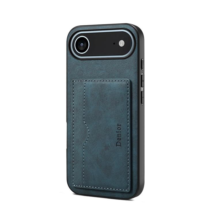 Denior D08 PU Single Card Slot Holder Phone Case, For iPhone 18 Pro / 17 Pro, For iPhone 18 Pro Max / 17 Pro Max, For iPhone 17e / 16e, For iPhone 17, For iPhone Air, For iPhone 16 Pro Max, For iPhone 16 Pro, For iPhone 16 Plus
