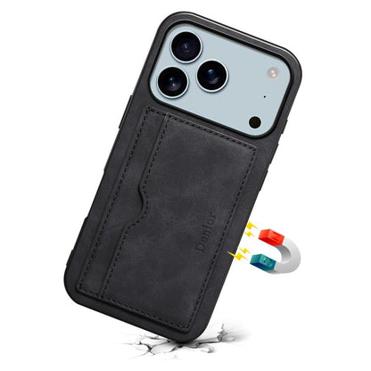 Denior D08 PU Single Card Slot Holder Phone Case, For iPhone 18 Pro / 17 Pro, For iPhone 18 Pro Max / 17 Pro Max, For iPhone 17e / 16e, For iPhone 17, For iPhone Air, For iPhone 16 Pro Max, For iPhone 16 Pro, For iPhone 16 Plus
