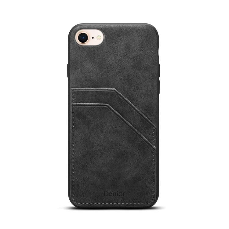 Denior D09 PU Dual Card Slot Back Cover Phone Case, For iPhone 18 Pro / 17 Pro, For iPhone 18 Pro Max / 17 Pro Max, For iPhone 17e / 16e, For iPhone 17, For iPhone Air, For iPhone 16 Pro Max, For iPhone 16 Pro, For iPhone 16 Plus