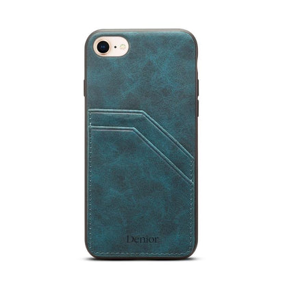 Denior D09 PU Dual Card Slot Back Cover Phone Case, For iPhone 18 Pro / 17 Pro, For iPhone 18 Pro Max / 17 Pro Max, For iPhone 17e / 16e, For iPhone 17, For iPhone Air, For iPhone 16 Pro Max, For iPhone 16 Pro, For iPhone 16 Plus
