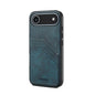 Denior D09 PU Dual Card Slot Back Cover Phone Case, For iPhone 18 Pro / 17 Pro, For iPhone 18 Pro Max / 17 Pro Max, For iPhone 17e / 16e, For iPhone 17, For iPhone Air, For iPhone 16 Pro Max, For iPhone 16 Pro, For iPhone 16 Plus