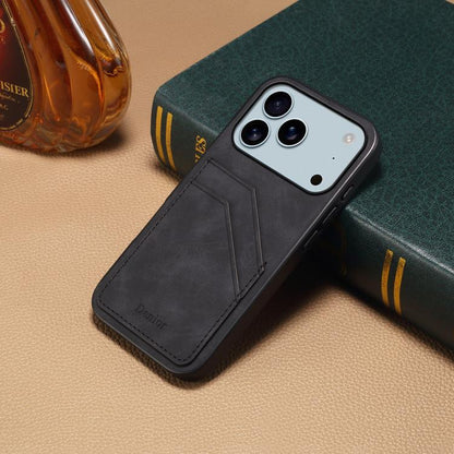Denior D09 PU Dual Card Slot Back Cover Phone Case, For iPhone 18 Pro / 17 Pro, For iPhone 18 Pro Max / 17 Pro Max, For iPhone 17e / 16e, For iPhone 17, For iPhone Air, For iPhone 16 Pro Max, For iPhone 16 Pro, For iPhone 16 Plus