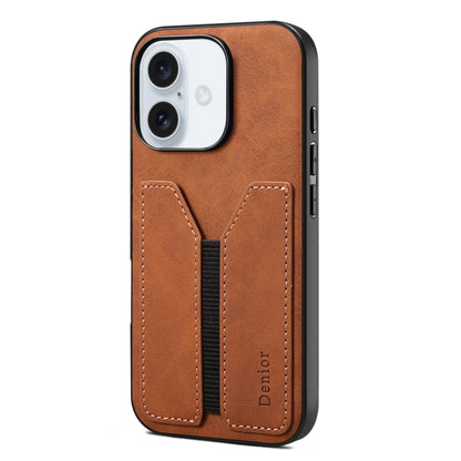 Denior D07 DV Elastic Card Slot PU Back Cover Phone Case, For iPhone 17e / 16e, For iPhone 17 Pro Max, For iPhone 17 Pro, For iPhone 17, For iPhone Air, For iPhone 16 Pro Max, For iPhone 16 Pro, For iPhone 16 Plus