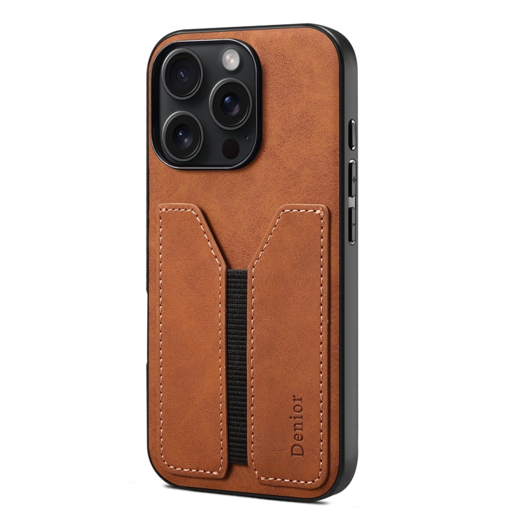 Denior D07 DV Elastic Card Slot PU Back Cover Phone Case, For iPhone 17e / 16e, For iPhone 17 Pro Max, For iPhone 17 Pro, For iPhone 17, For iPhone Air, For iPhone 16 Pro Max, For iPhone 16 Pro, For iPhone 16 Plus