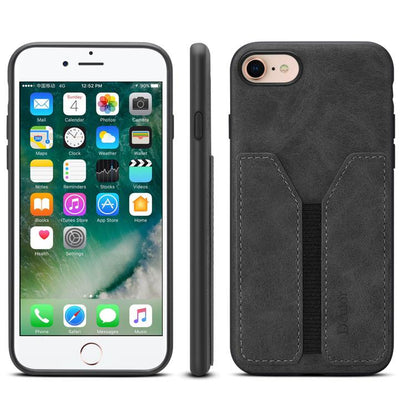 Denior D07 DV Elastic Card Slot PU Back Cover Phone Case, For iPhone 17e / 16e, For iPhone 17 Pro Max, For iPhone 17 Pro, For iPhone 17, For iPhone Air, For iPhone 16 Pro Max, For iPhone 16 Pro, For iPhone 16 Plus