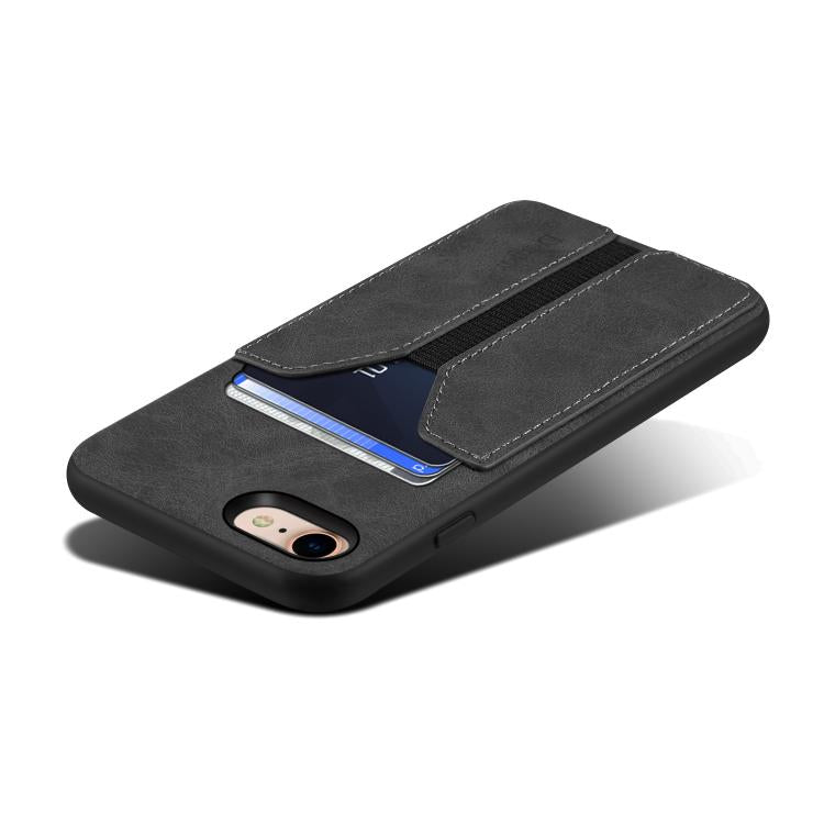 Denior D07 DV Elastic Card Slot PU Back Cover Phone Case, For iPhone 17e / 16e, For iPhone 17 Pro Max, For iPhone 17 Pro, For iPhone 17, For iPhone Air, For iPhone 16 Pro Max, For iPhone 16 Pro, For iPhone 16 Plus