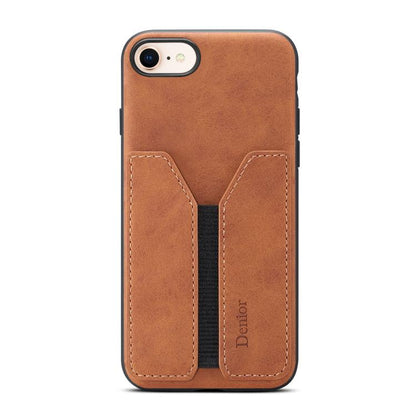Denior D07 DV Elastic Card Slot PU Back Cover Phone Case, For iPhone 18 Pro / 17 Pro, For iPhone 18 Pro Max / 17 Pro Max, For iPhone 17e / 16e, For iPhone 17, For iPhone Air, For iPhone 16 Pro Max, For iPhone 16 Pro, For iPhone 16 Plus